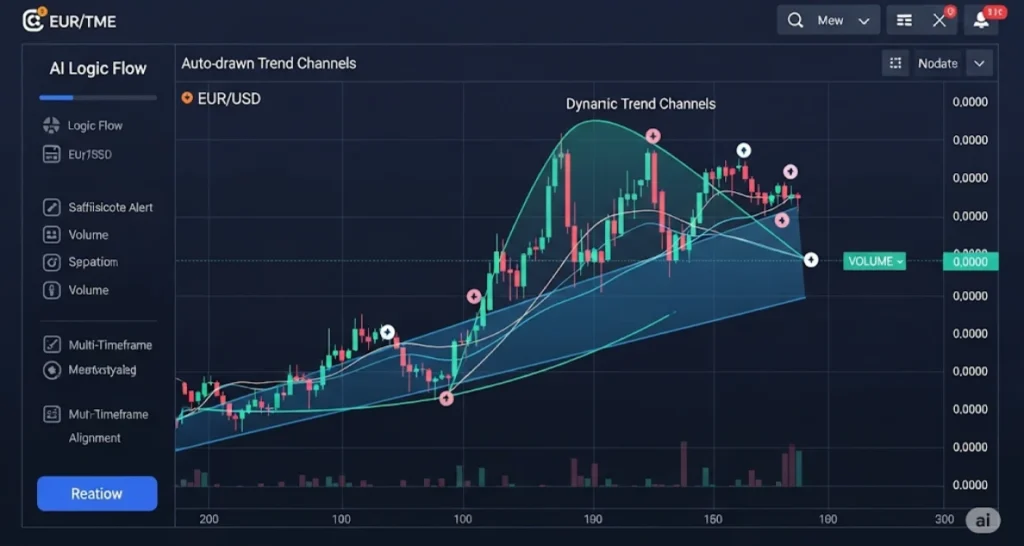 AI auto-draws trend channels